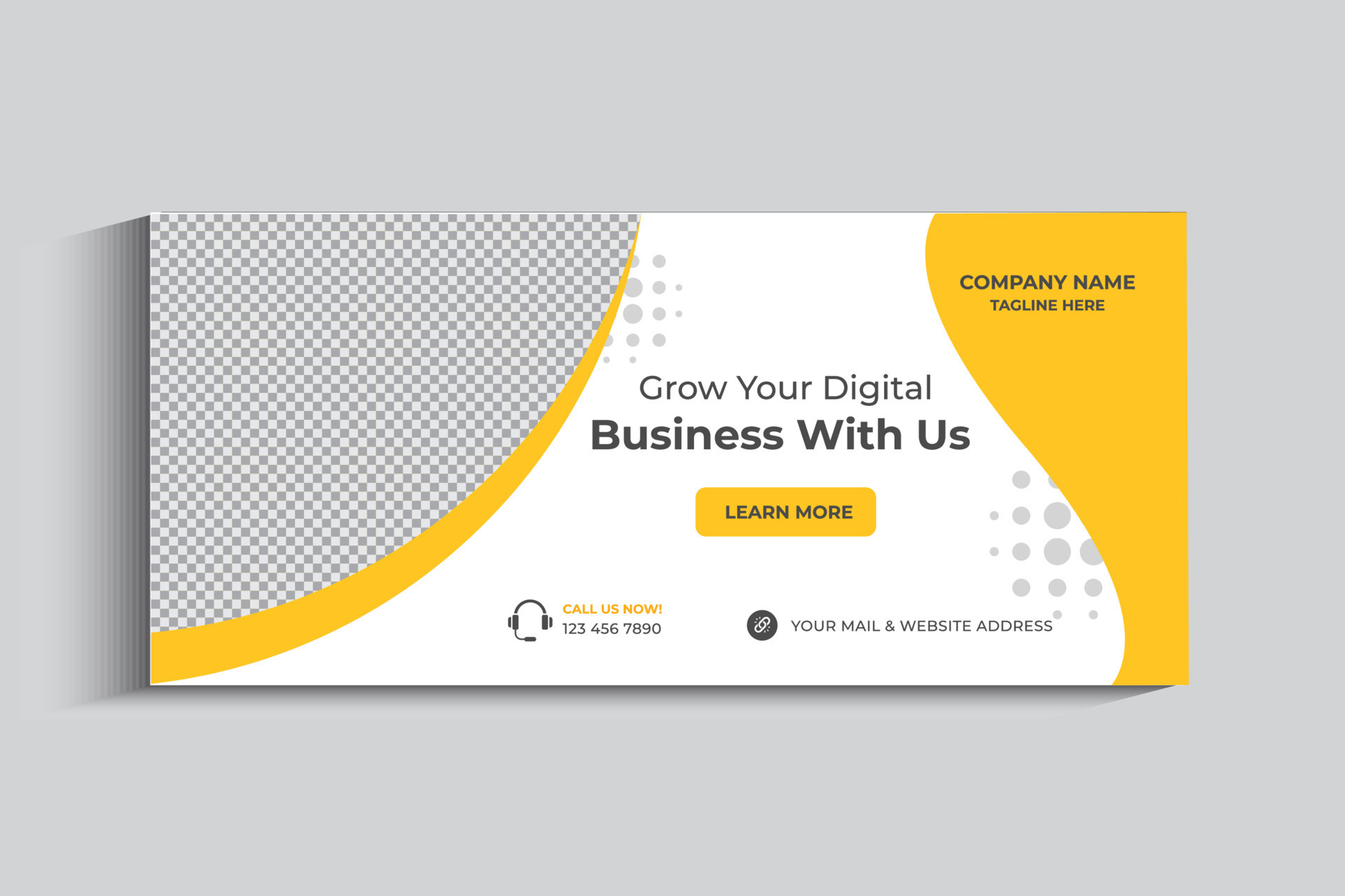 Digital marketing agency social media cover template 19856729 Vector ...