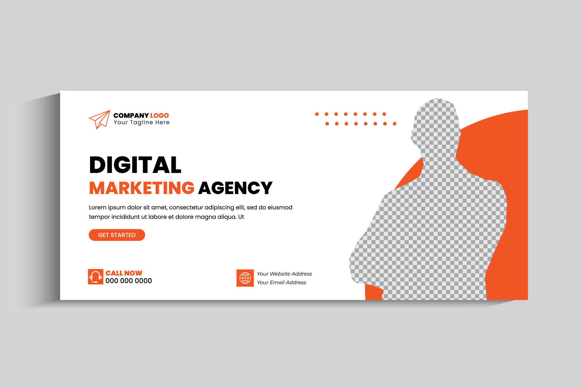 Digital marketing agency social media cover template 19856774 Vector ...