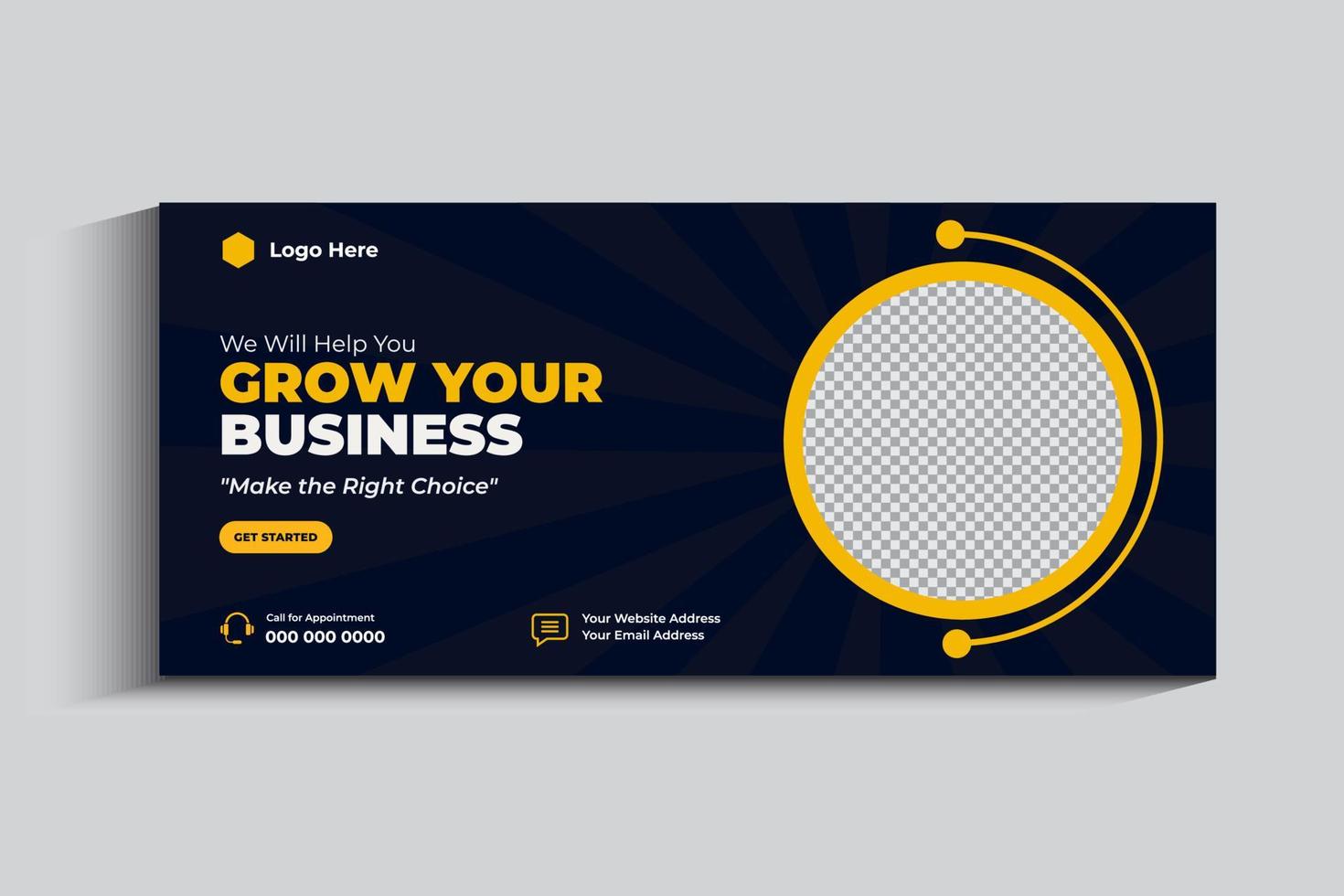 Digital marketing agency social media cover template 19856854 Vector ...