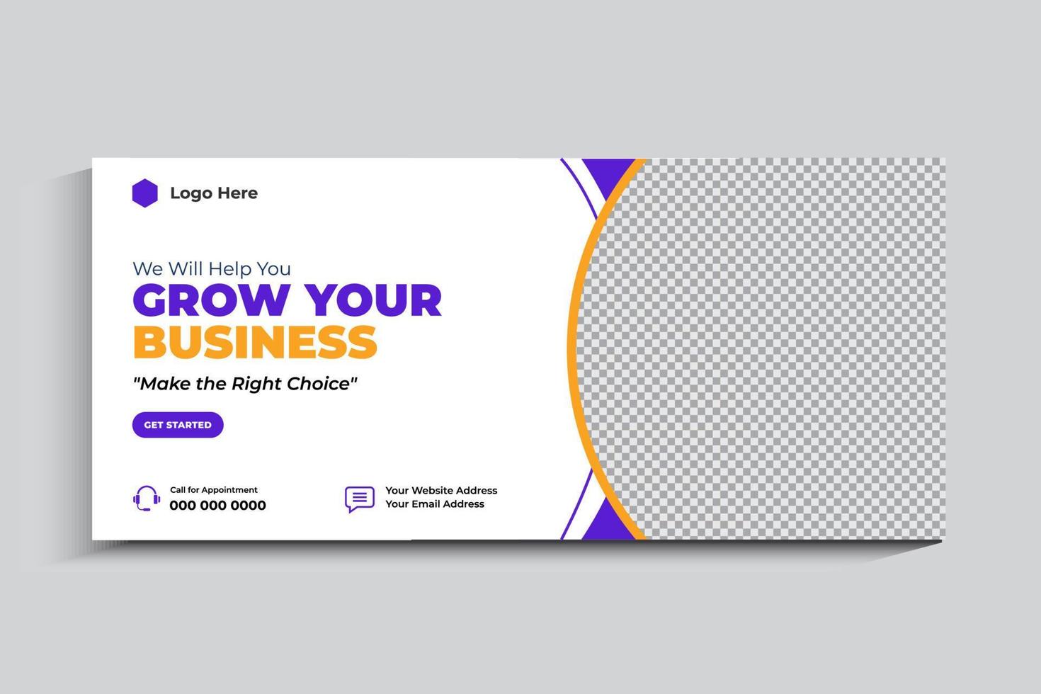 Digital marketing agency social media cover template vector