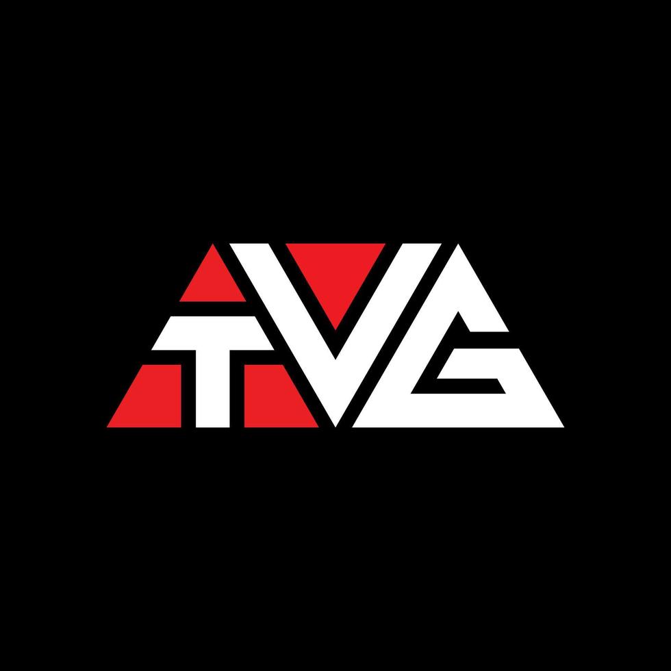 diseño de logotipo de letra de triángulo tvg con forma de triángulo. monograma de diseño de logotipo de triángulo tvg. plantilla de logotipo de vector de triángulo tvg con color rojo. logotipo triangular tvg logotipo simple, elegante y lujoso. televisión