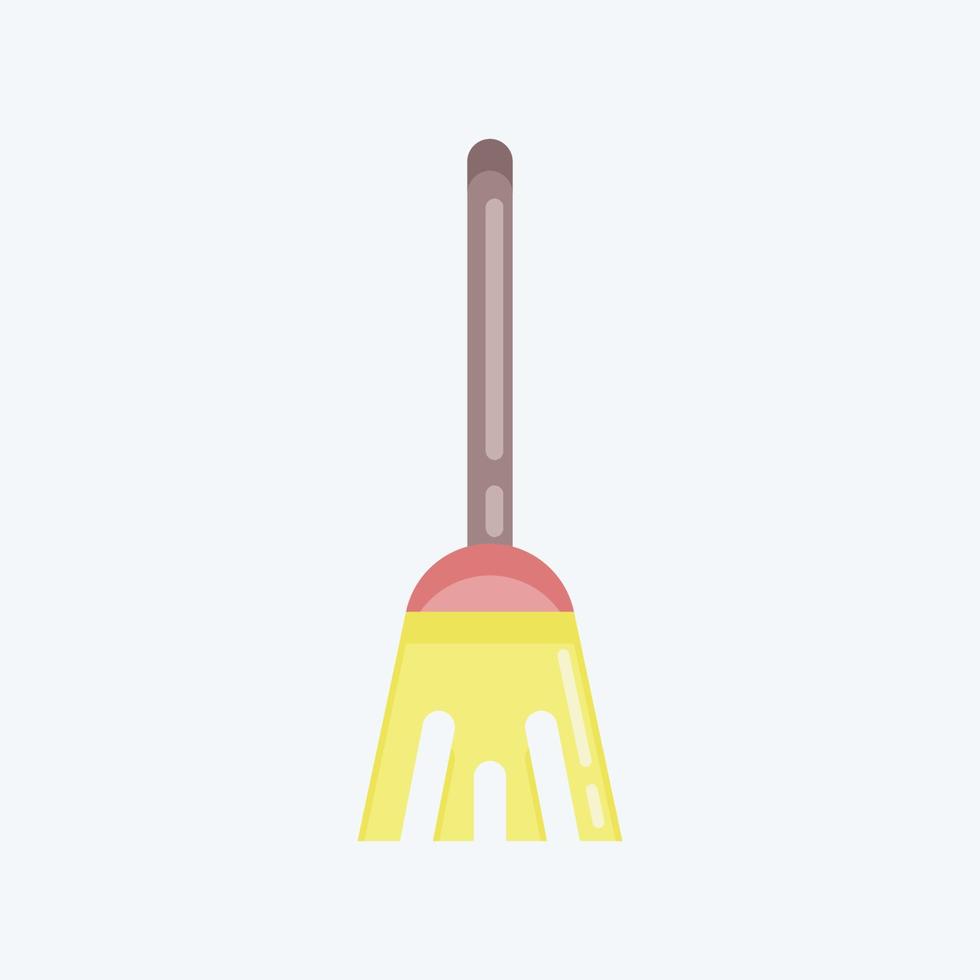 Icon Broom. suitable for Kids symbol. flat style. simple design editable. design template vector. simple illustration vector