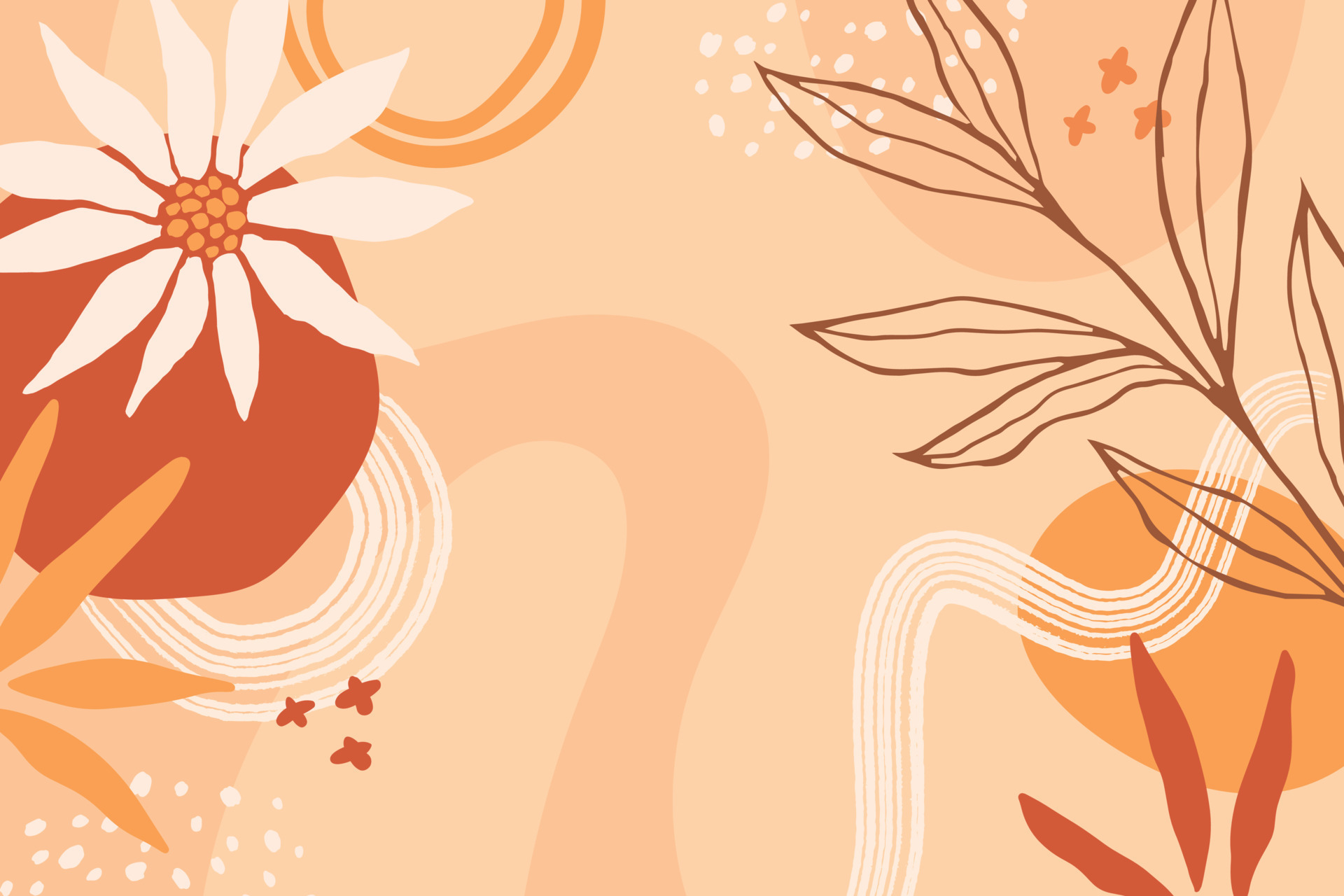 Burnt Orange Floral Vector Art, Icons, and Graphics for Free Download