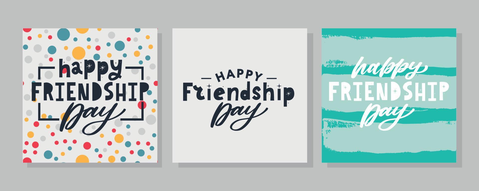 Friendship day vector illustration with text and elements for celebrating friendship day 2022