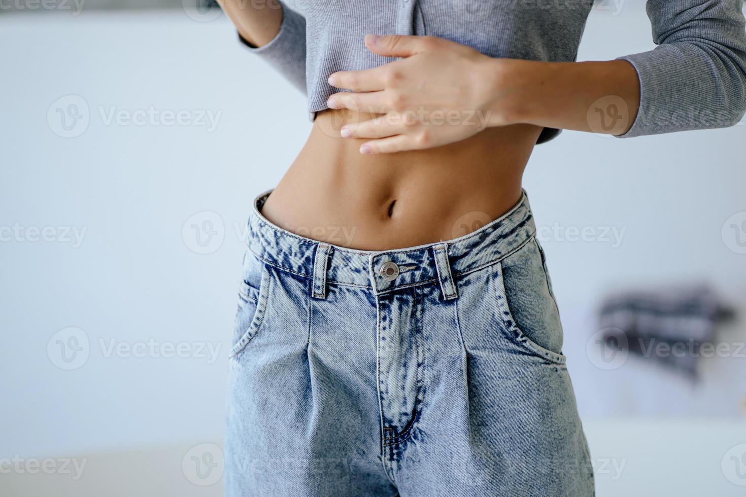 Woman stomach view photo