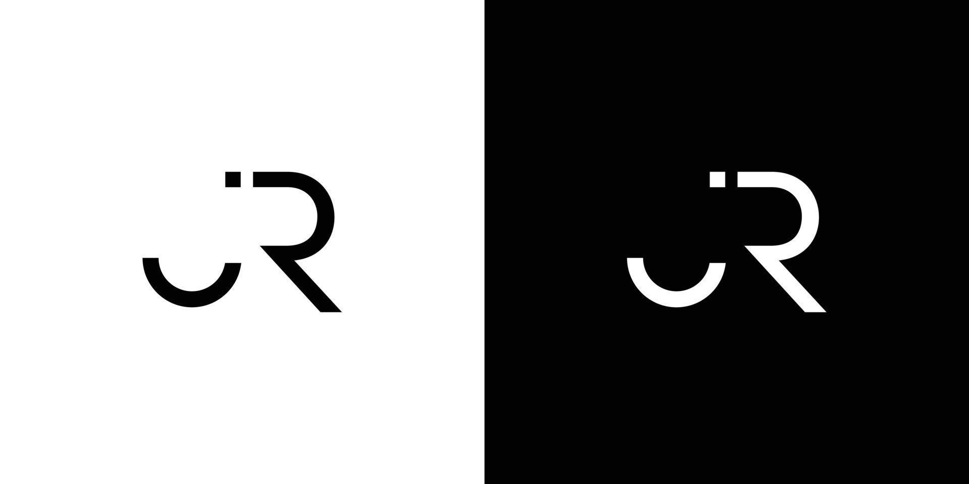 Modern and elegant JR initials logo design vector