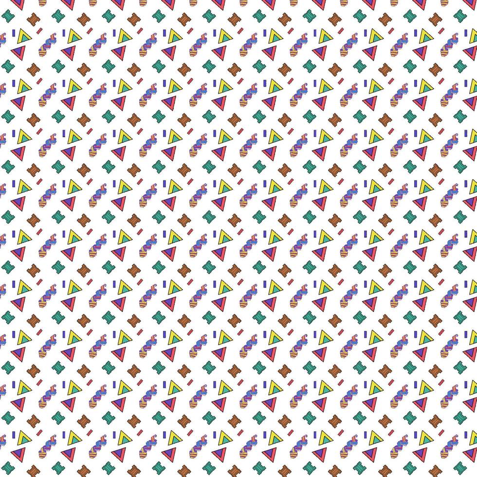 seamless pattern with colorful geometric shapes vector