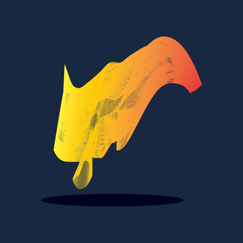 Wave line vector color background
