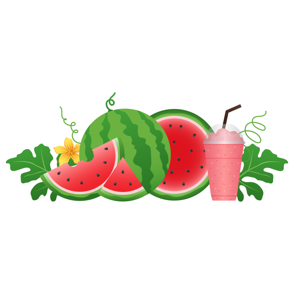 Watermelon fruit, Watermelon slices and Watermelon juice png