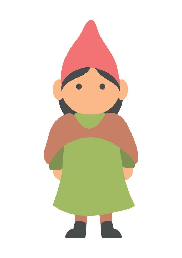 garden woman gnome vector