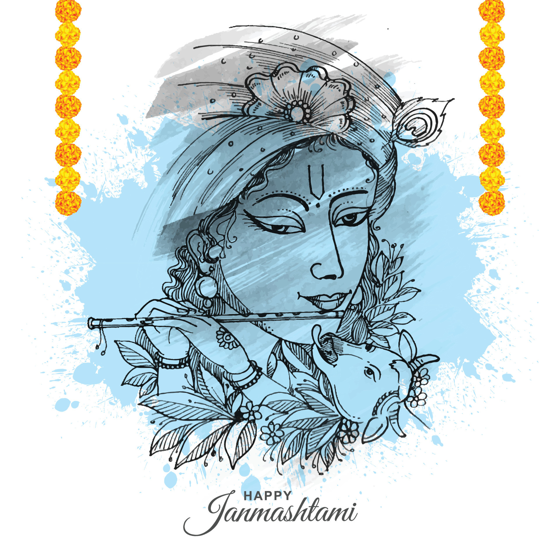 Lord Krishna Drawing Tutorial - How to draw Lord Krishna step by step-saigonsouth.com.vn
