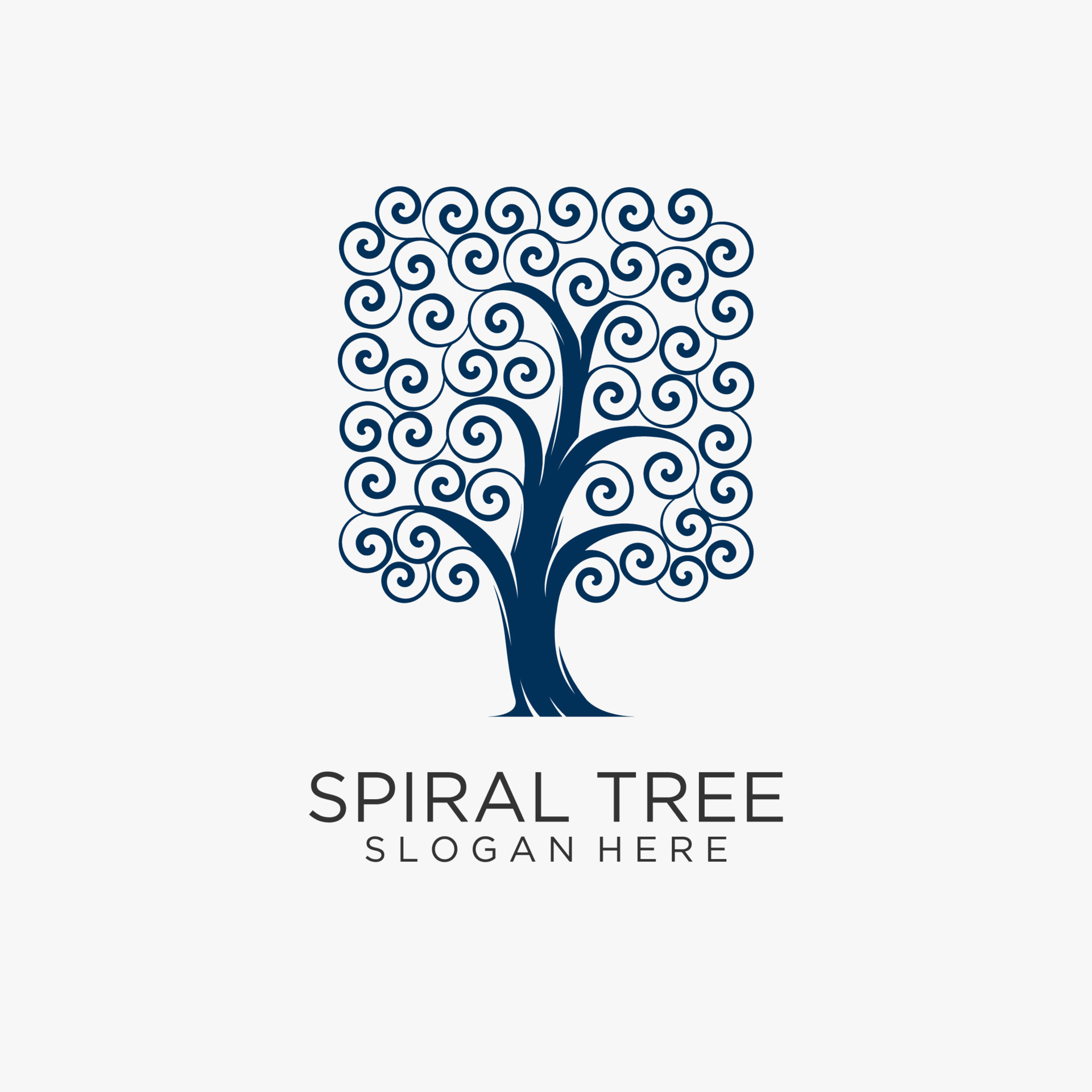 Spiral tree logo design 19857643 Vector Art at Vecteezy