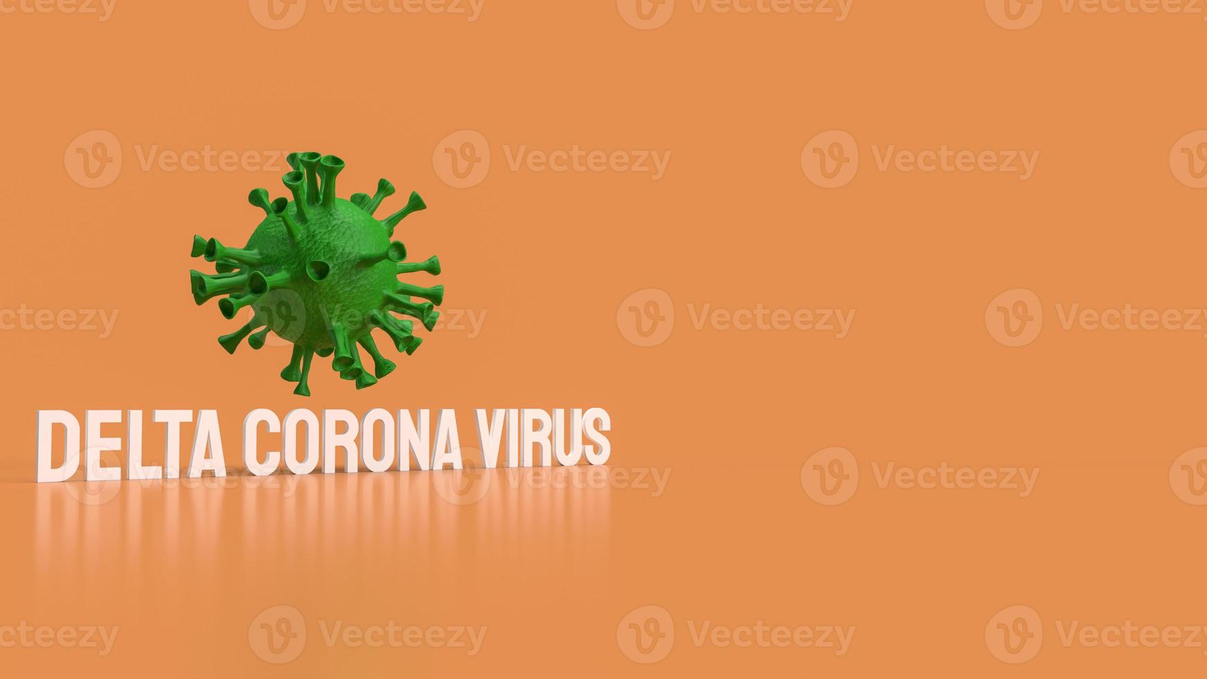 The delta corona virus for medical or sci concept 3d rendering. photo