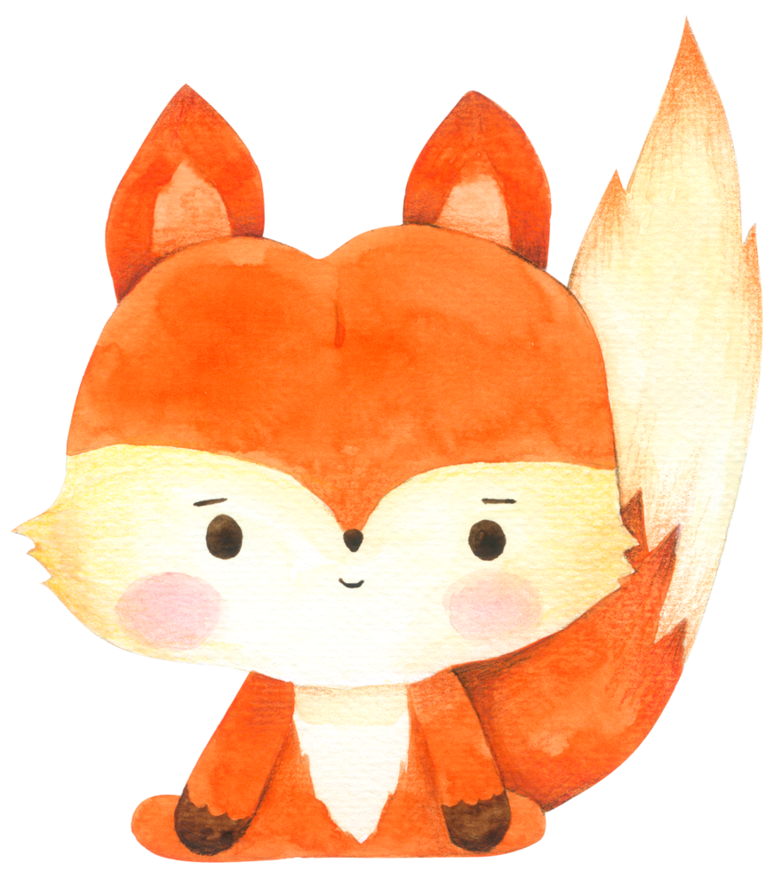 wolf watercolor cartoon cute png