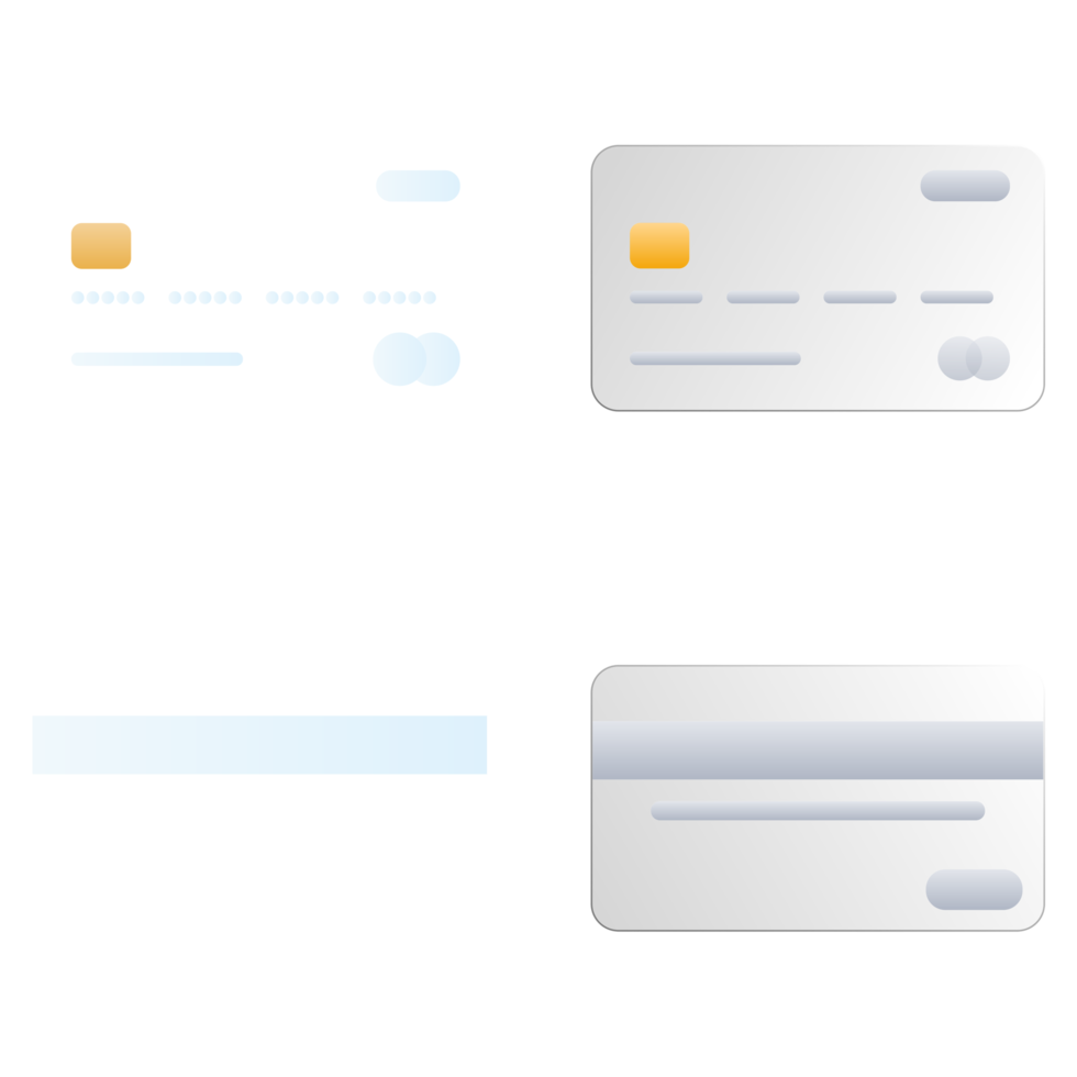 kreditera kort, kreditera pengar och handla kort eller företag kort. png