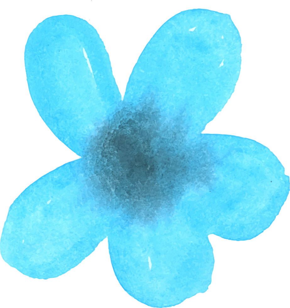 fiore blu acquerello matrimonio fiore png