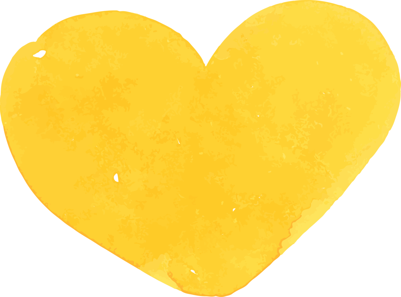 Yellow heart watercolor png