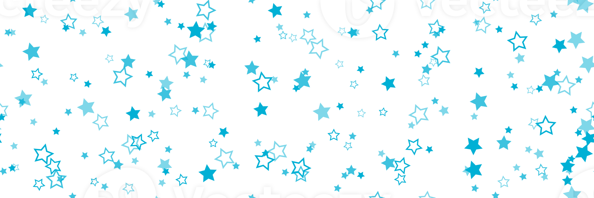 Star pattern background for wide banner. Seamless stars background. Transparent background. Illustration png