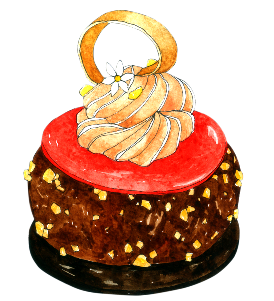 dessert aquarel handverf png