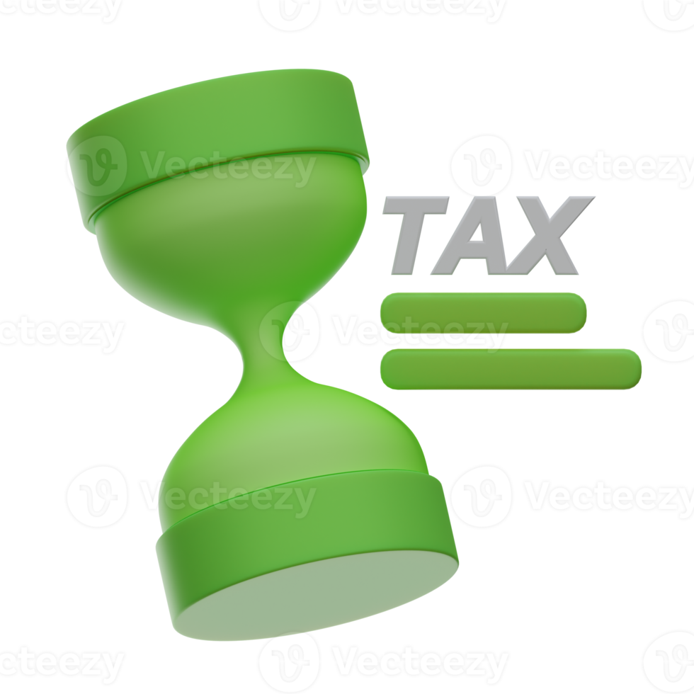 3D Tax deadlines illustration png