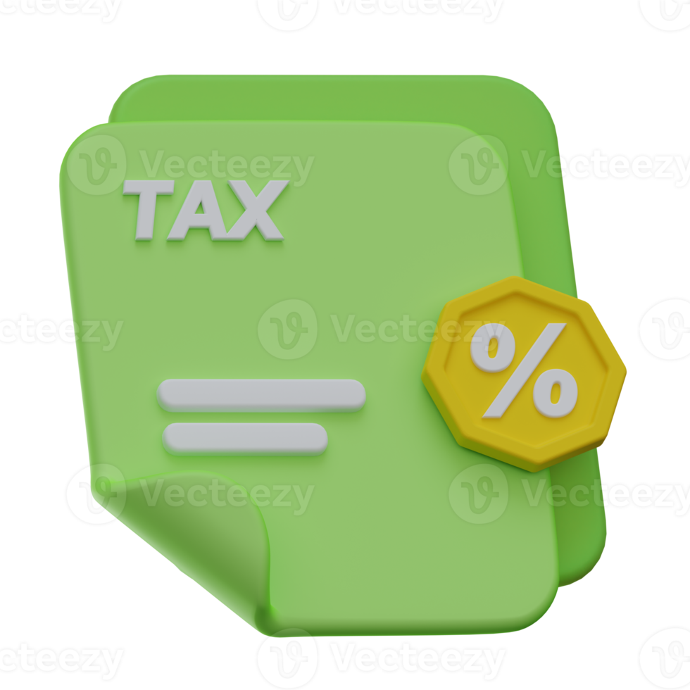 3D Tax detail illustration png