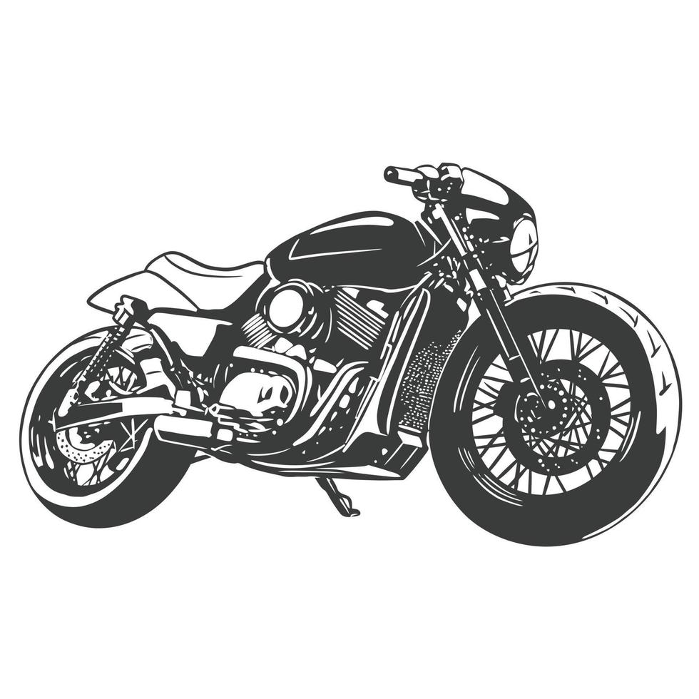 Custom Bobber Motorcycle vector