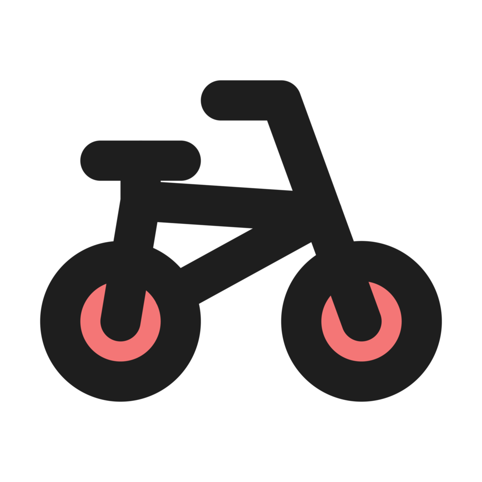 Bike flat color outline icon png