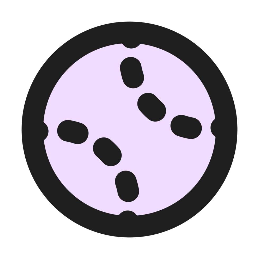 Baseball flat color outline icon png