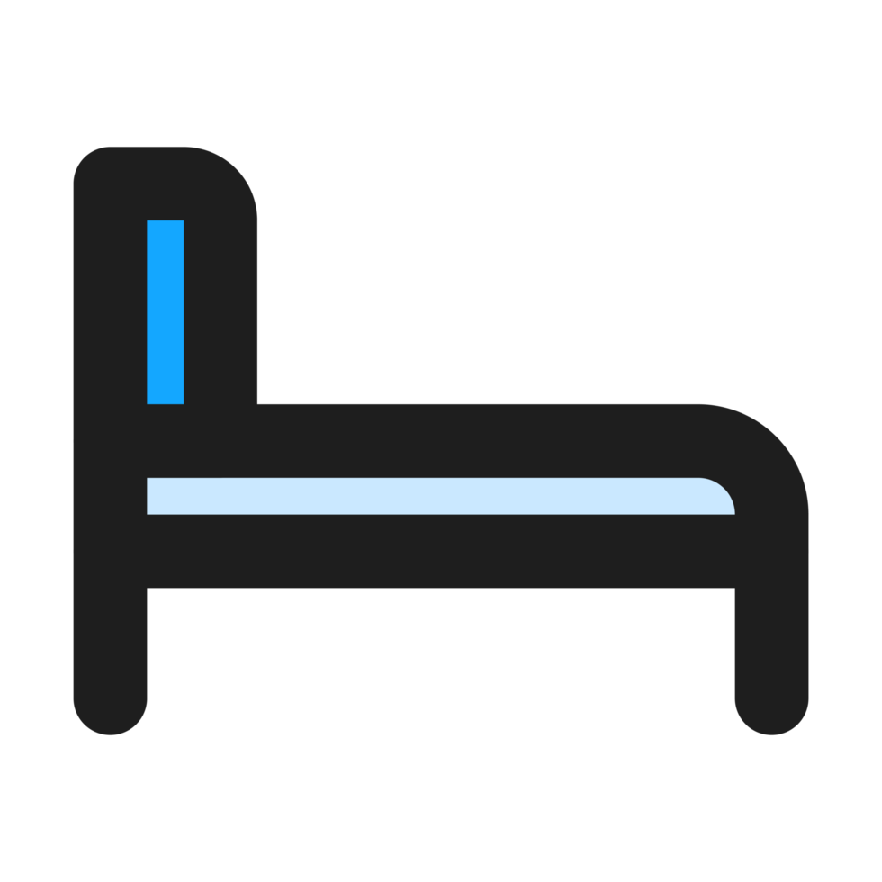 cama plano color contorno icono png