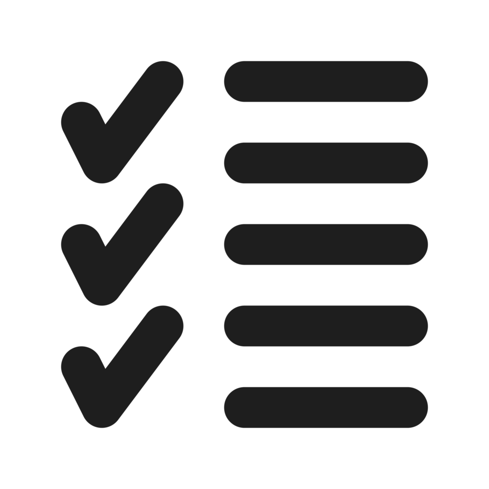 Checklist flat color outline icon png