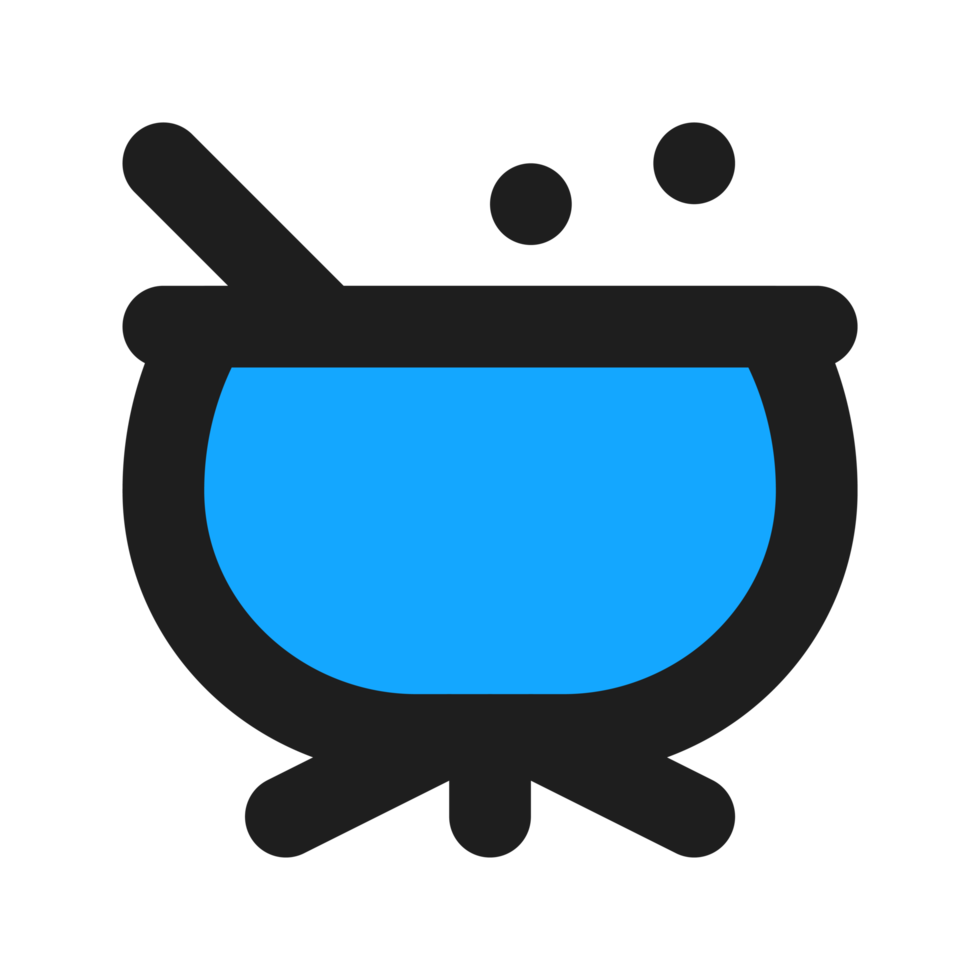 Cooking flat color outline icon png