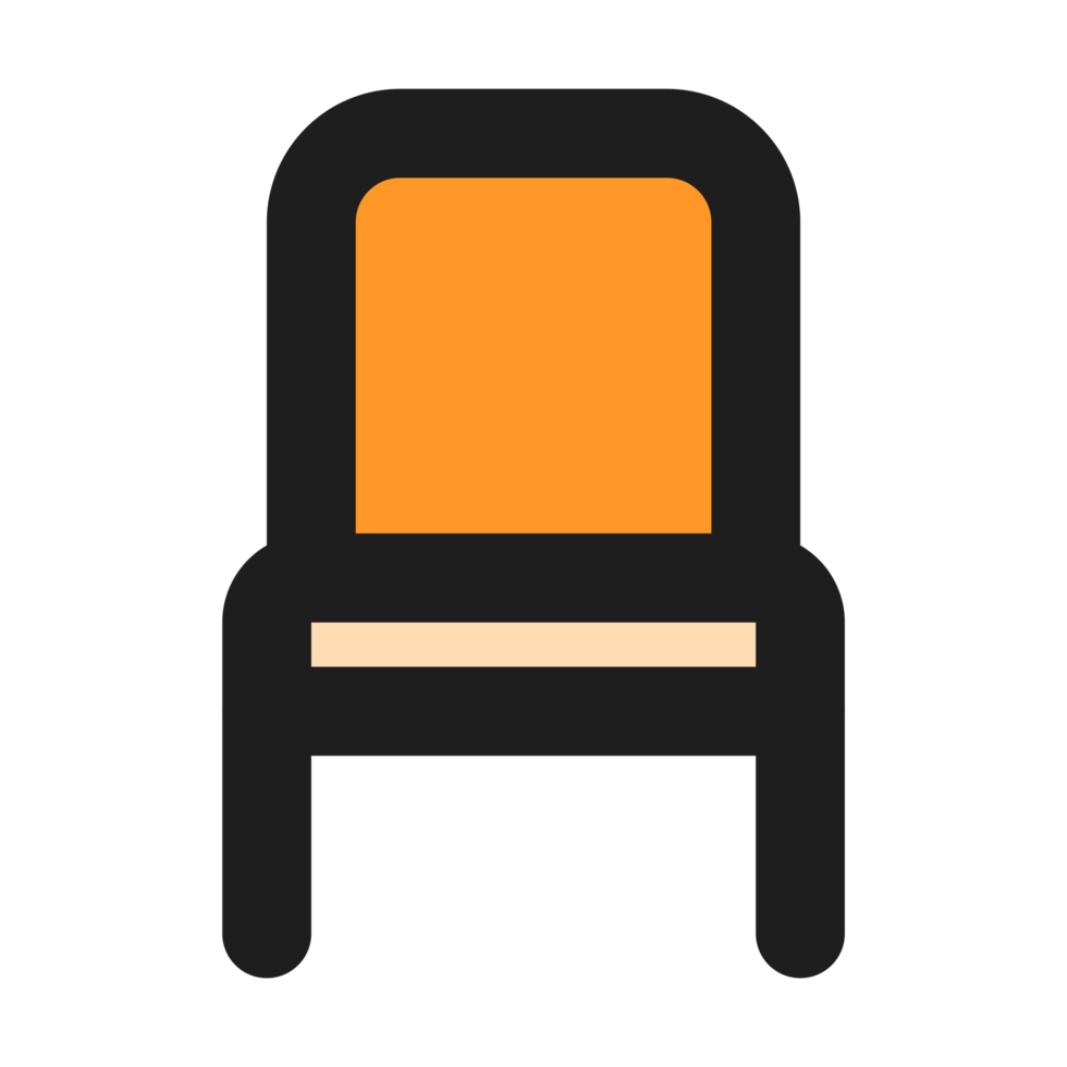 Stuhl eben Farbe Gliederung Symbol 19858432 PNG