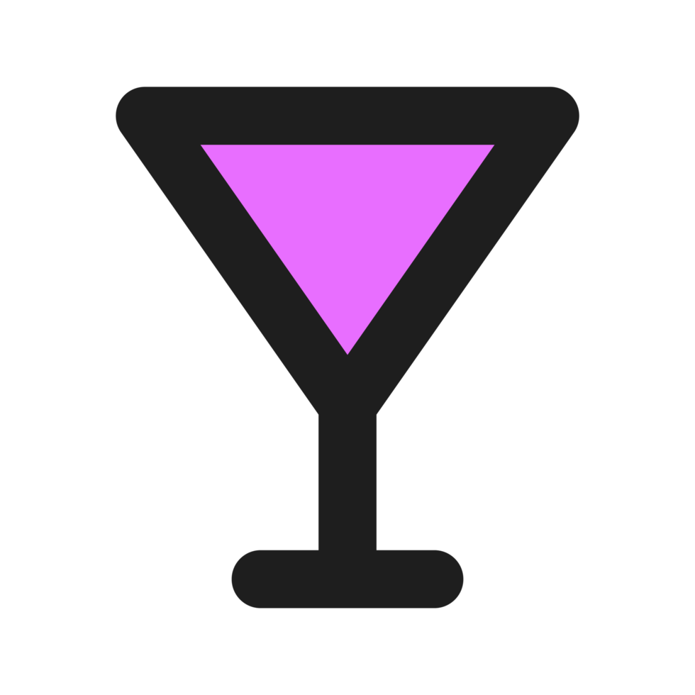 cocktail piatto colore schema icona png