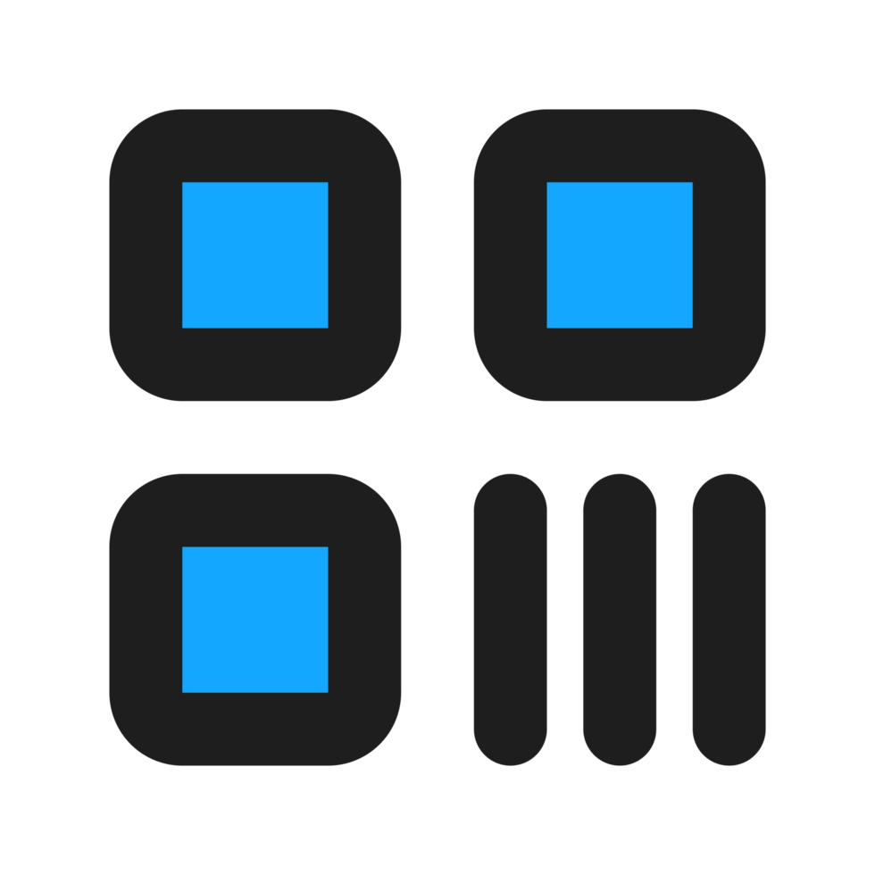 icône de contour de couleur plate de code png