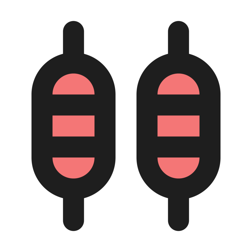 Diode flat color outline icon png