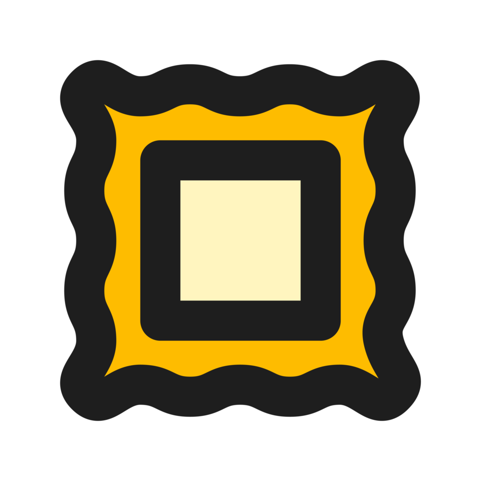 Frame flat color outline icon png