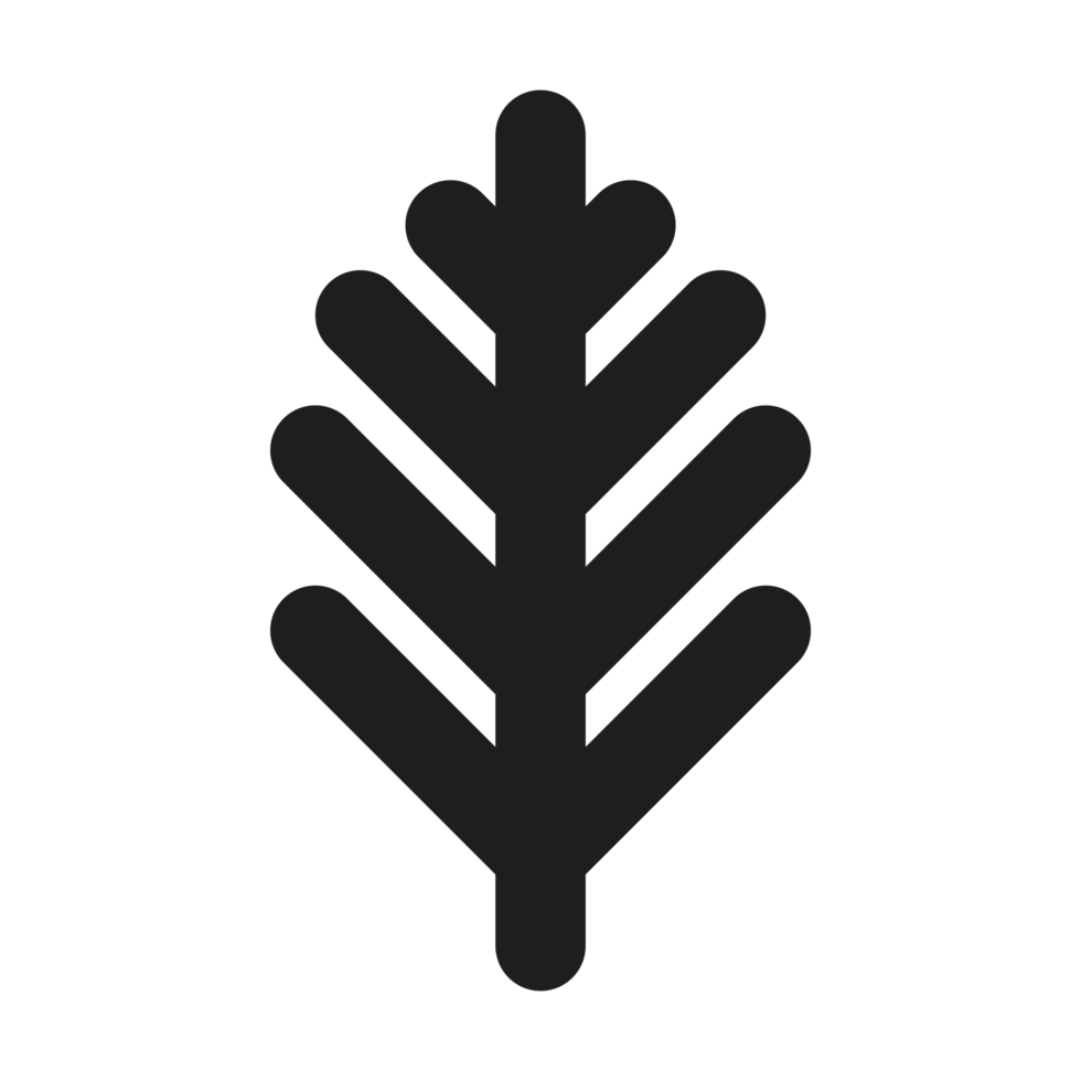 Frond flat color outline icon png