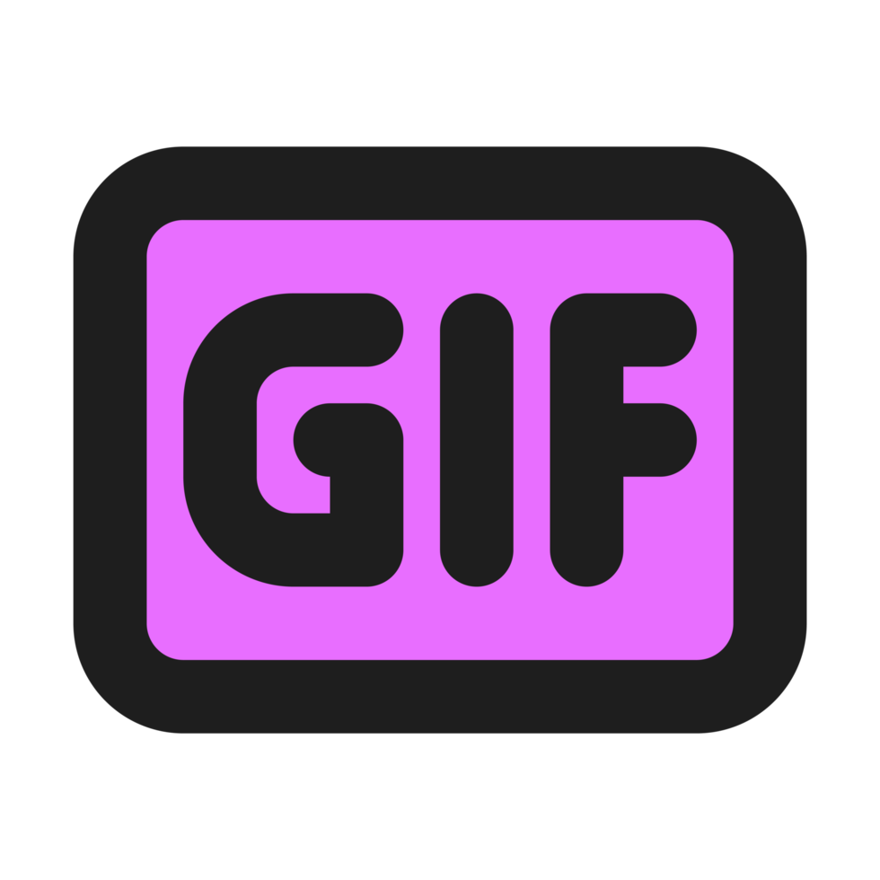 GIF flat color outline icon png