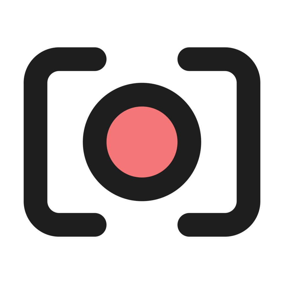 Focus flat color outline icon 19858579 PNG