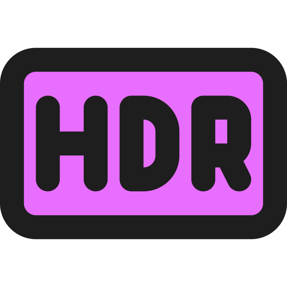 HDR flat color outline icon png