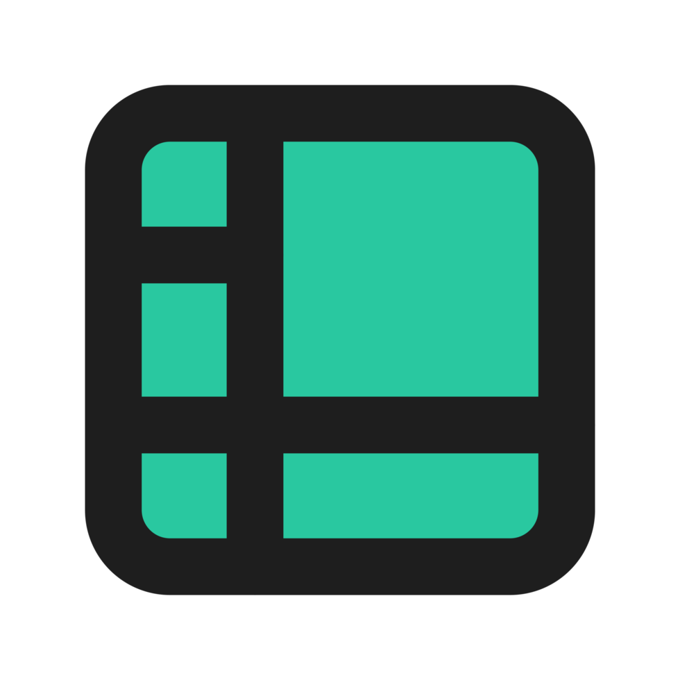 Layout flat color outline icon png