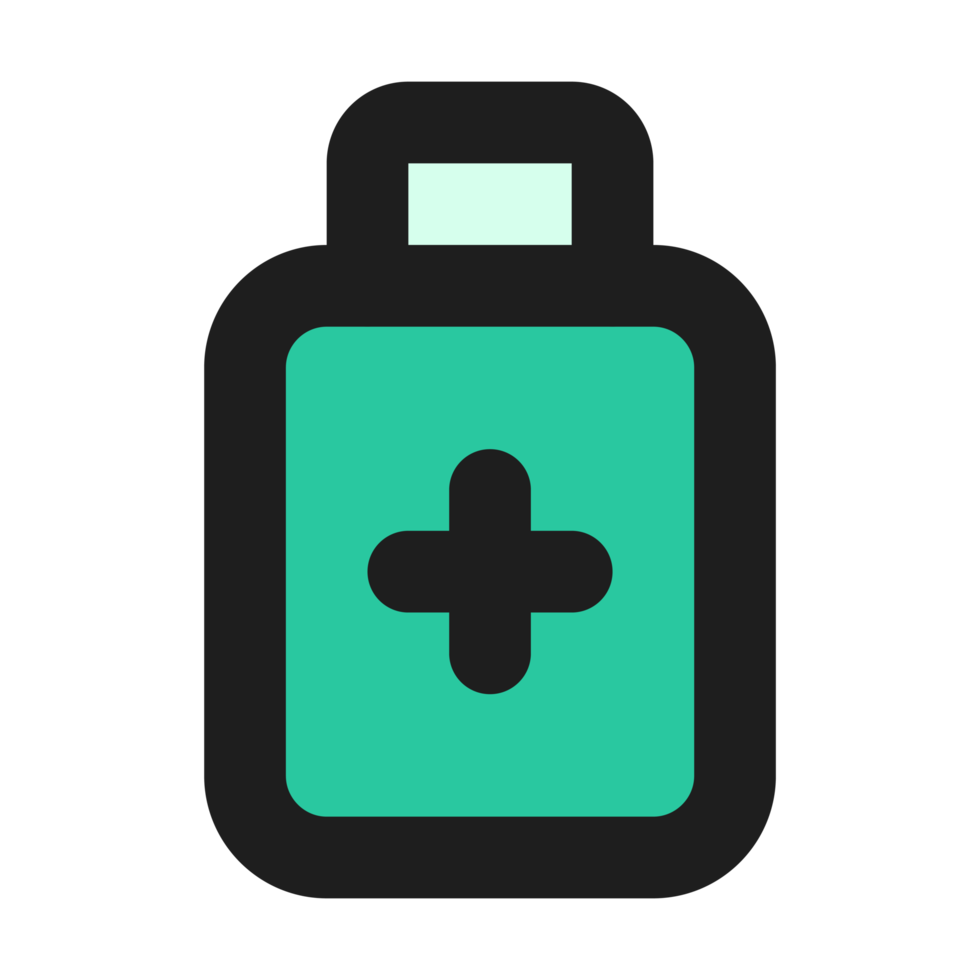 Medicine flat color outline icon png