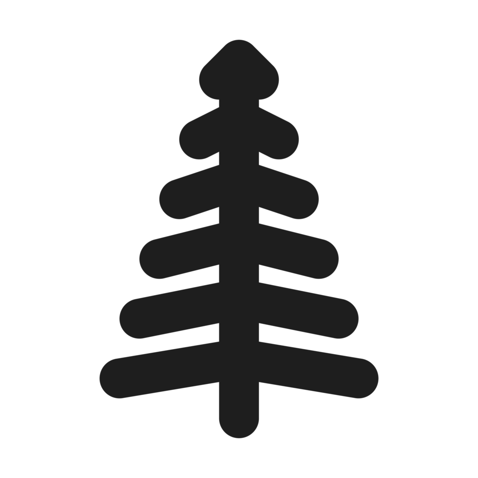 Pine flat color outline icon png