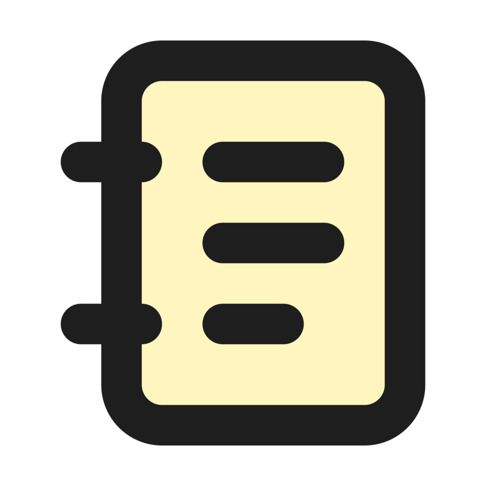 Note flat color outline icon png