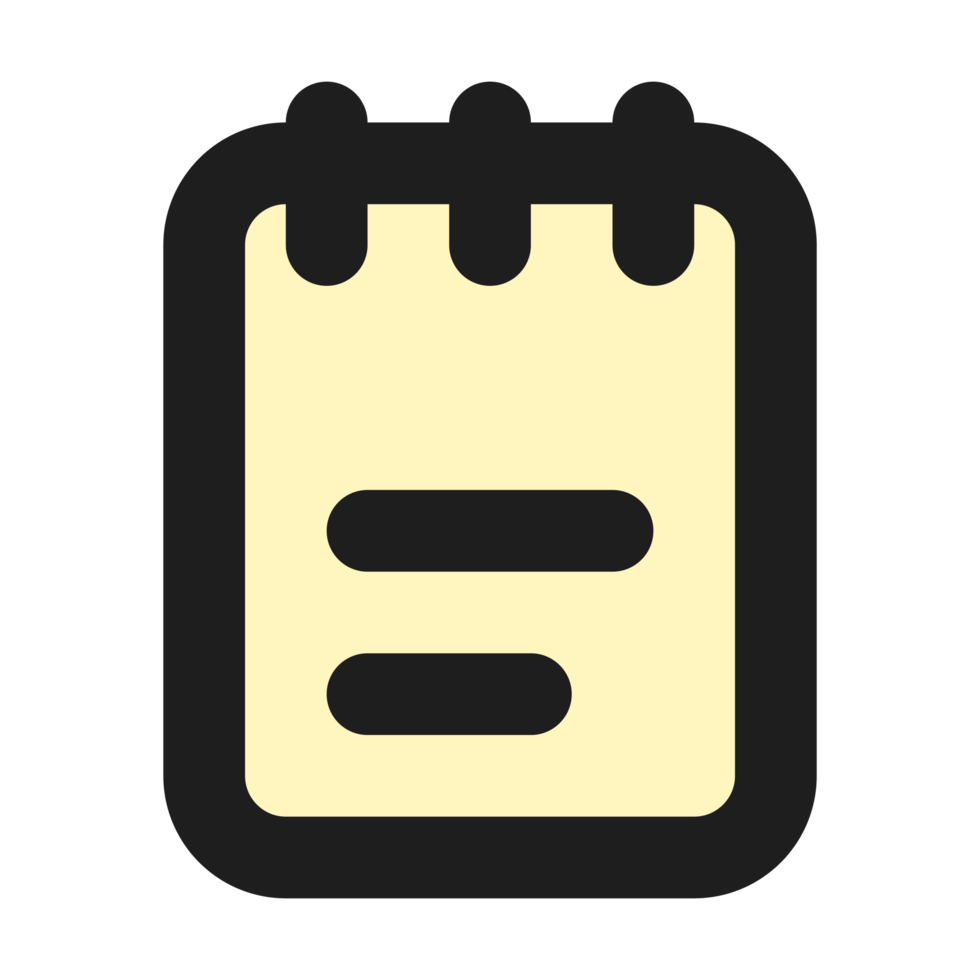 Note flat color outline icon png