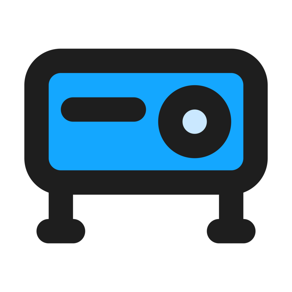 Projector flat color outline icon png