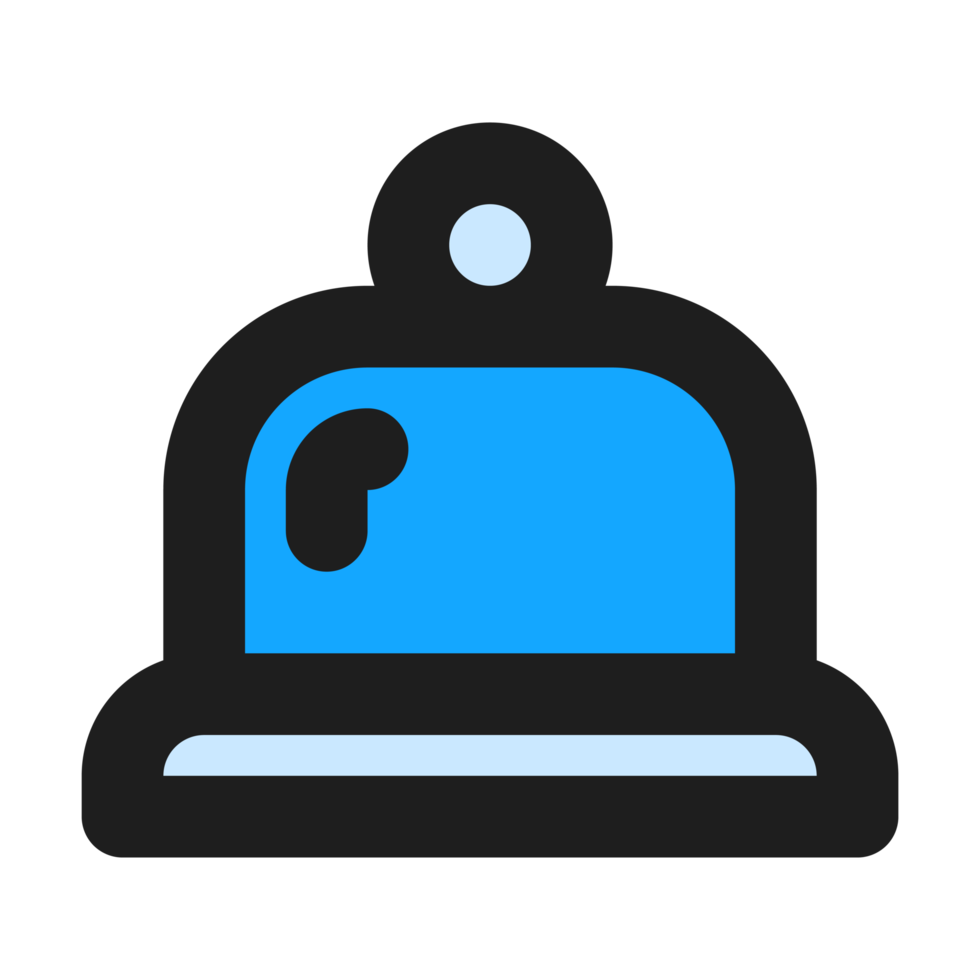 Serving flat color outline icon png