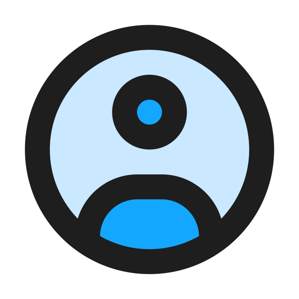 Profile flat color outline icon png