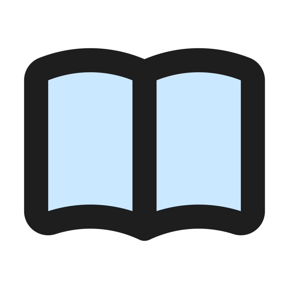 Reading flat color outline icon png