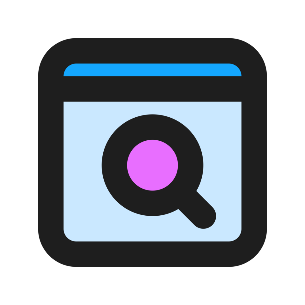 Seo flat color outline icon png